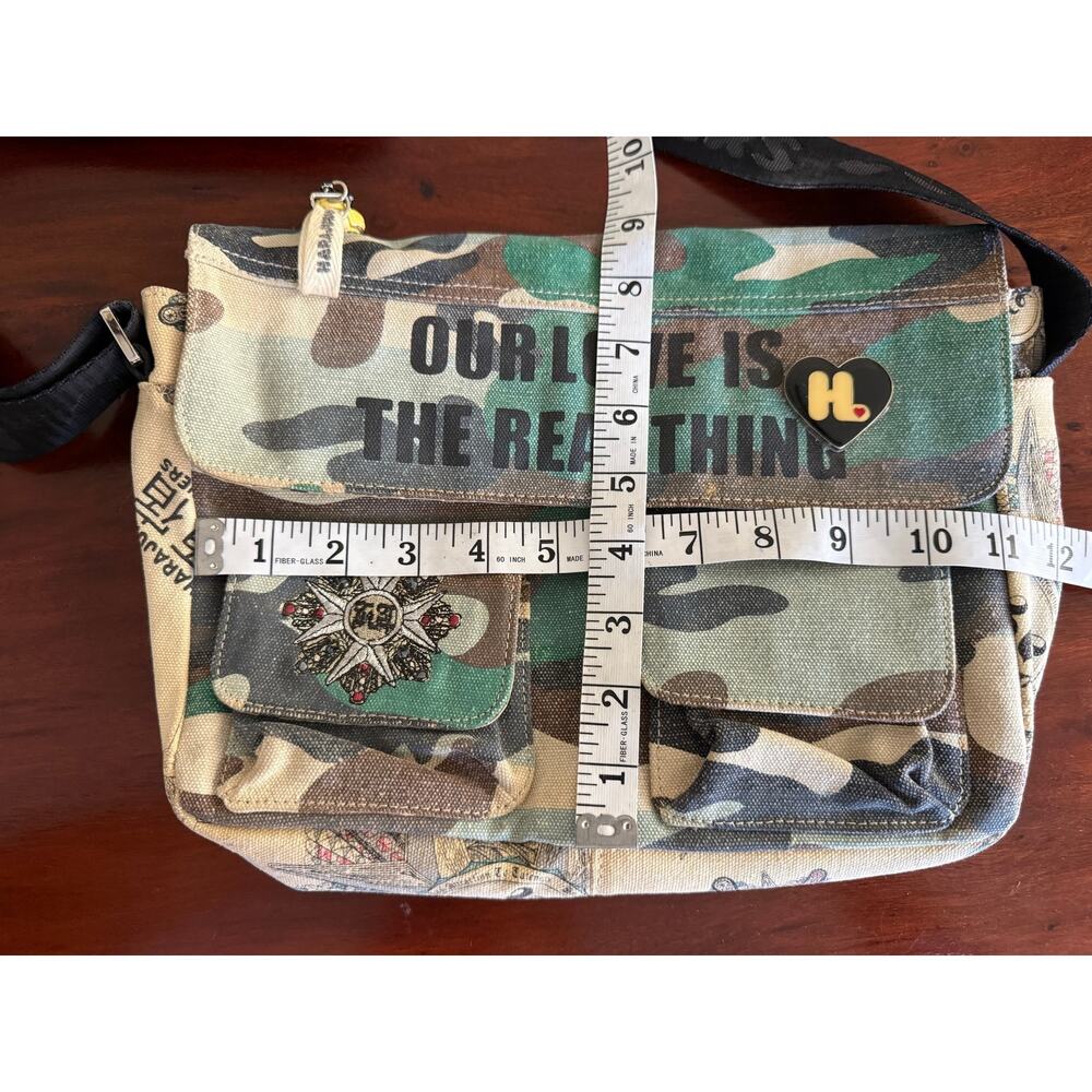 VTG Y2K Harajuku Lovers Gwen Stefani camouflage crossbody messenger bag - Picture 13 of 14